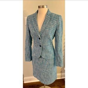 Calvin Klein blue tweed suit size 4